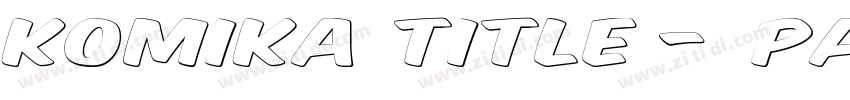 Komika Title - Paint字体转换